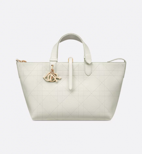 디올 Toujours 미디엄 백 아이보리 플랫 매크로까나쥬 송아지 가죽 M2821OCUQ_M021